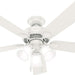 52 in. White Unique Ceiling Fans with Lights Kit and Pull Chain, Hugger Ceiling Fan with Light-1-ErisView