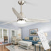 52 in. Wood Ceiling Fan NO Light, 3 Blades Ceiling Fan with Remote, Quiet Energy Efficient Ceiling Fans-22-ErisView