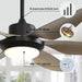 52 in. Wood Ceiling Fan NO Light, 3 Blades Ceiling Fan with Remote, Quiet Energy Efficient Ceiling Fans-26-ErisView