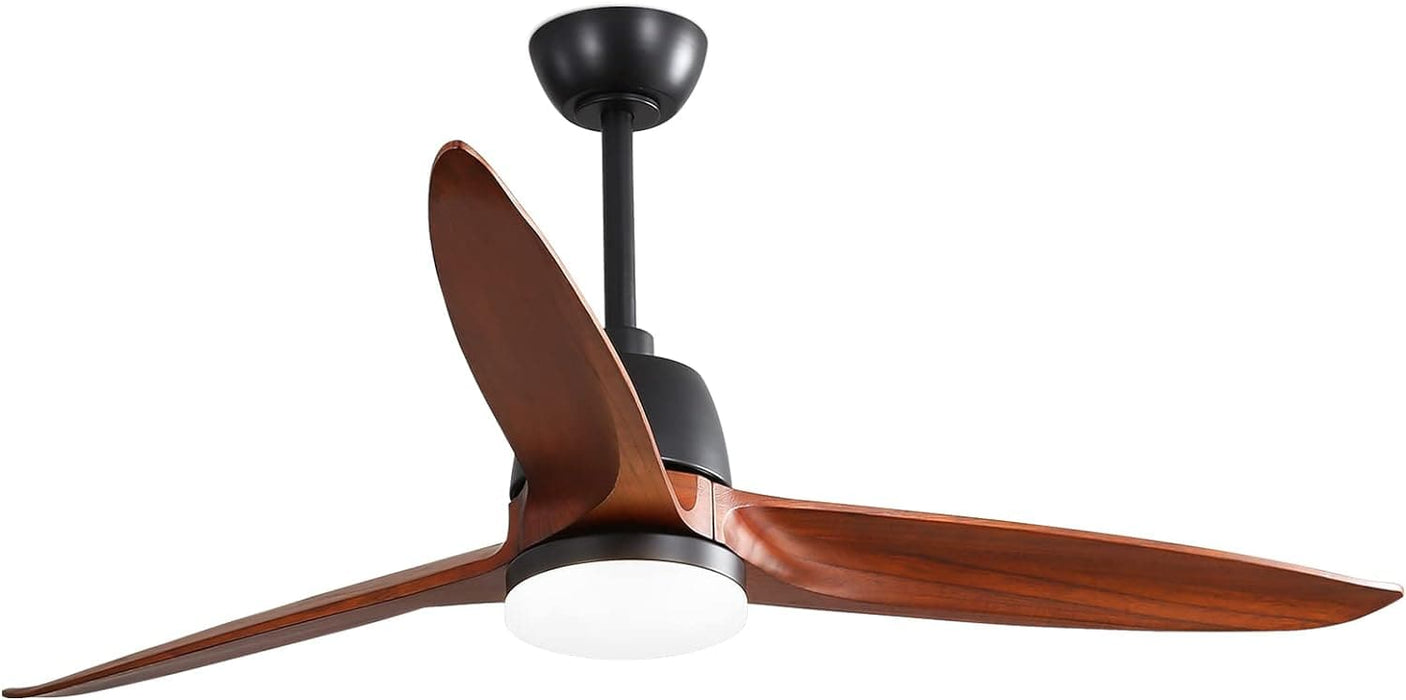52 in. Wood Ceiling Fan NO Light, 3 Blades Ceiling Fan with Remote, Quiet Energy Efficient Ceiling Fans-30-ErisView