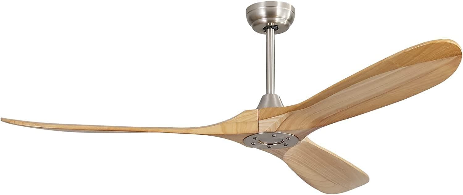 52 in. Wood Ceiling Fan NO Light, 3 Blades Ceiling Fan with Remote, Quiet Energy Efficient Ceiling Fans-39-ErisView
