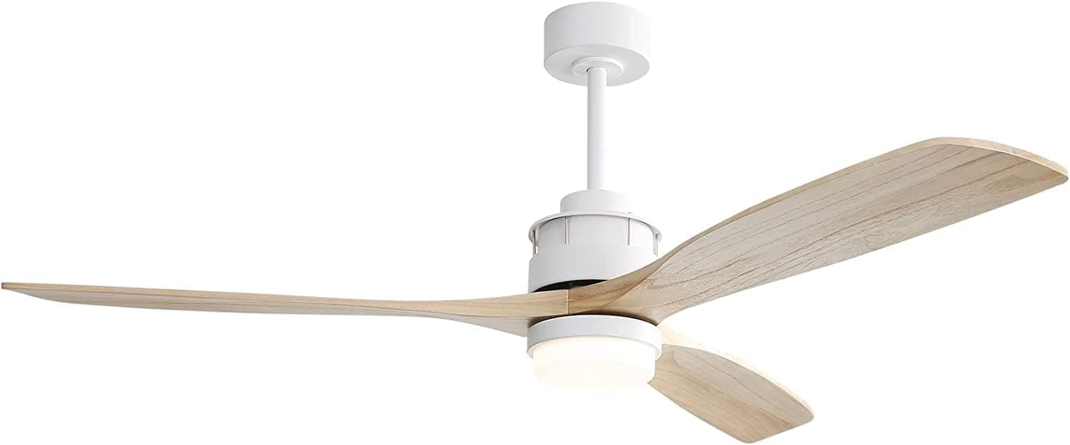 52 in. Wood Ceiling Fan NO Light, 3 Blades Ceiling Fan with Remote, Quiet Energy Efficient Ceiling Fans-45-ErisView