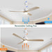 52 in. Wood Ceiling Fan NO Light, 3 Blades Ceiling Fan with Remote, Quiet Energy Efficient Ceiling Fans-49-ErisView