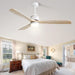 52 in. Wood Ceiling Fan NO Light, 3 Blades Ceiling Fan with Remote, Quiet Energy Efficient Ceiling Fans-50-ErisView