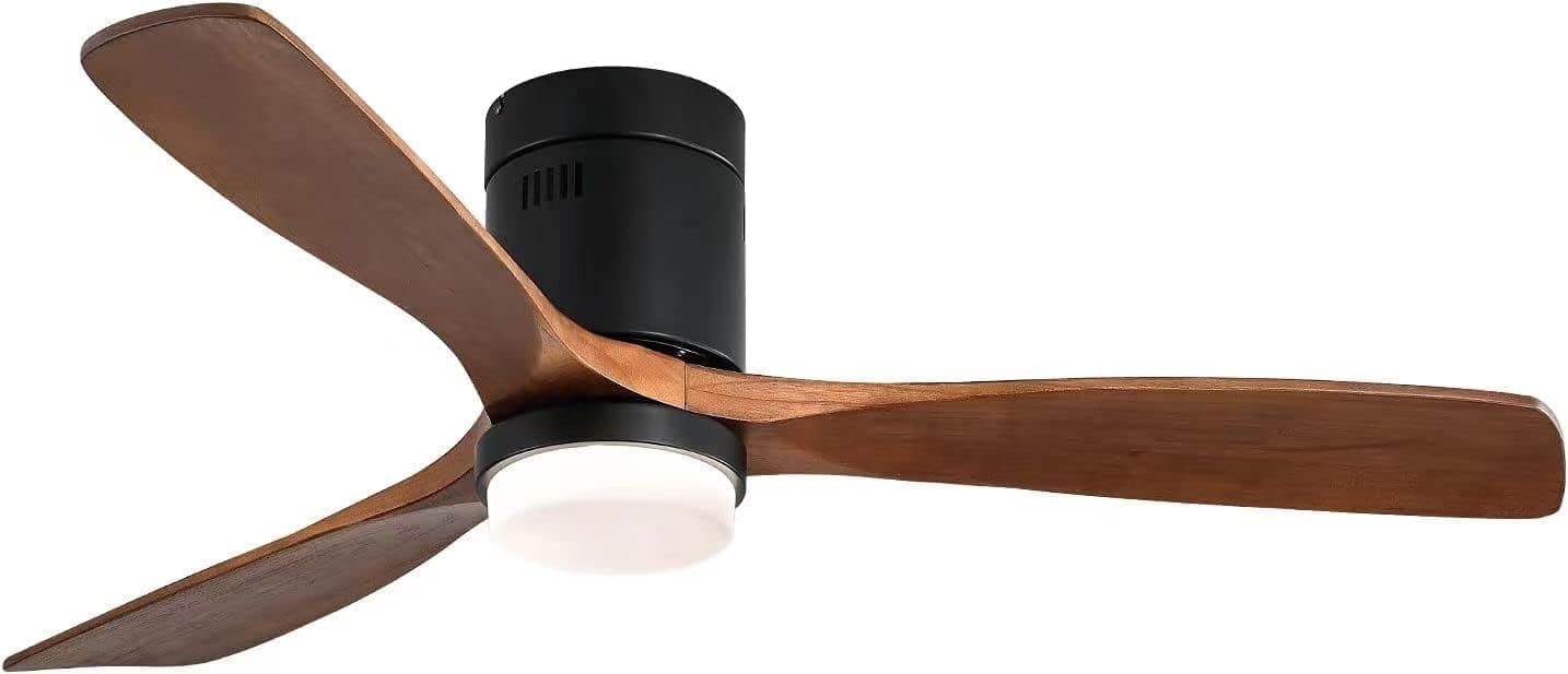 52 in. Wood Ceiling Fan NO Light, 3 Blades Ceiling Fan with Remote, Quiet Energy Efficient Ceiling Fans-9-ErisView