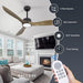 52 in. Wood Ceiling Fan with Light and Remote, 3 Blade Reversible DC Ceiling Fan, Outdoor Ceiling Fan for Patio, Indoor Farmhouse Ceiling Fan for Bedroom-2-ErisView