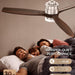 52 in. Wood Ceiling Fan with Light and Remote Control, Modern Silent Reversible Ceiling Fan for Bedroom Living Room-11-ErisView