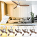 52 in. Wood Ceiling Fan with Light and Remote Control, Modern Silent Reversible Ceiling Fan for Bedroom Living Room-13-ErisView