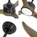 52 in. Wood Ceiling Fan with Light and Remote,Beautiful Ceiling Fans,, LED Dimmable Wood Blade Ceiling Fan-5-ErisView