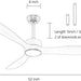 52 in. Wood Ceiling Fan with Light and Remote,Beautiful Ceiling Fans,, LED Dimmable Wood Blade Ceiling Fan-6-ErisView