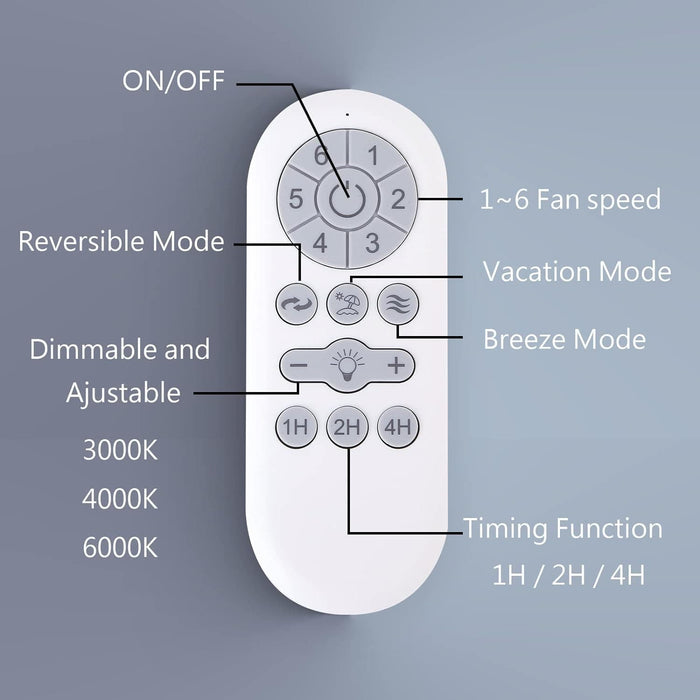 52 in. Wood Ceiling Fan with Light and Remote,Beautiful Ceiling Fans,, LED Dimmable Wood Blade Ceiling Fan-9-ErisView
