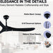 52 in. Wood Ceiling Fan with Remote, 3 Blade Ceiling Fans without Lights for Indoor Outdoor Use, Modern Silent Outdoor Ceiling Fan-10-ErisView
