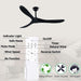 52 in. Wood Ceiling Fan with Remote, 3 Blade Ceiling Fans without Lights for Indoor Outdoor Use, Modern Silent Outdoor Ceiling Fan-11-ErisView