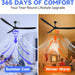 52 in. Wood Ceiling Fan with Remote, 3 Blade Ceiling Fans without Lights for Indoor Outdoor Use, Modern Silent Outdoor Ceiling Fan-16-ErisView