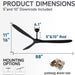 52 in. Wood Ceiling Fan with Remote, 3 Blade Ceiling Fans without Lights for Indoor Outdoor Use, Modern Silent Outdoor Ceiling Fan-19-ErisView