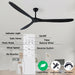 52 in. Wood Ceiling Fan with Remote, 3 Blade Ceiling Fans without Lights for Indoor Outdoor Use, Modern Silent Outdoor Ceiling Fan-20-ErisView