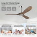 52 in. Wood Ceiling Fan with Remote for Living Room, Walnut Ceiling Fans without Lights, Outdoor Fan for Porch Patio, Ceiling Fan for Sloped Ceiling-11-ErisView