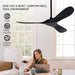 52 in. Wood Ceiling Fan with Remote for Living Room, Walnut Ceiling Fans without Lights, Outdoor Fan for Porch Patio, Ceiling Fan for Sloped Ceiling-17-ErisView