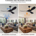 52 in. Wood Ceiling Fan with Remote for Living Room, Walnut Ceiling Fans without Lights, Outdoor Fan for Porch Patio, Ceiling Fan for Sloped Ceiling-19-ErisView