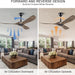 52 in. Wood Ceiling Fan with Remote for Living Room, Walnut Ceiling Fans without Lights, Outdoor Fan for Porch Patio, Ceiling Fan for Sloped Ceiling-26-ErisView