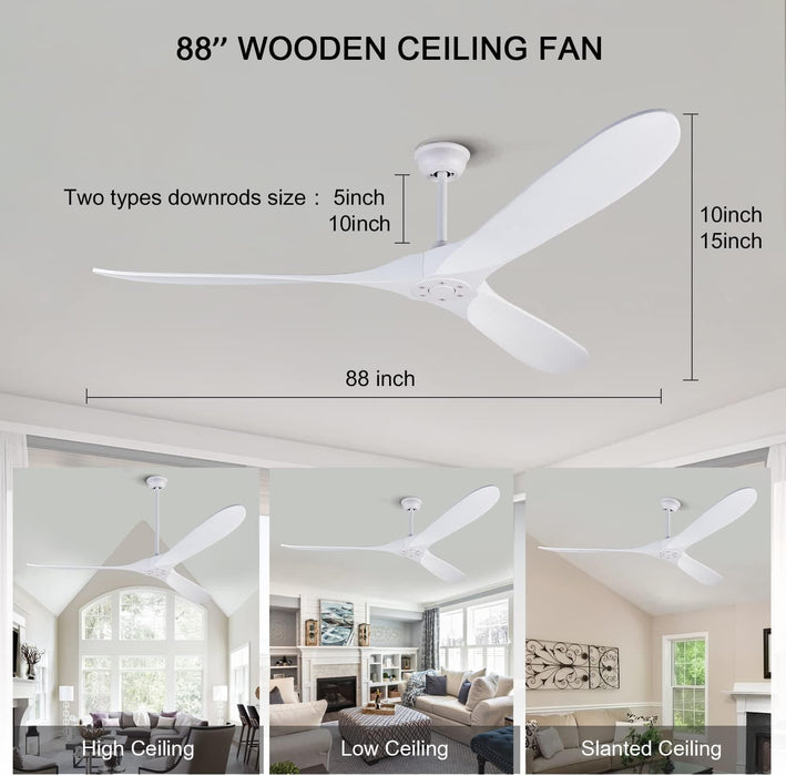 52 in. Wood Ceiling Fan with Remote for Living Room, Walnut Ceiling Fans without Lights, Outdoor Fan for Porch Patio, Ceiling Fan for Sloped Ceiling-29-ErisView