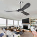 52 in. Wood Ceiling Fan with Remote for Living Room, Walnut Ceiling Fans without Lights, Outdoor Fan for Porch Patio, Ceiling Fan for Sloped Ceiling-35-ErisView
