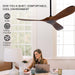 52 in. Wood Ceiling Fan with Remote for Living Room, Walnut Ceiling Fans without Lights, Outdoor Fan for Porch Patio, Ceiling Fan for Sloped Ceiling-4-ErisView