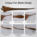 52 in. Wood Ceiling Fan with Remote for Living Room, Walnut Ceiling Fans without Lights, Outdoor Fan for Porch Patio, Ceiling Fan for Sloped Ceiling-5-ErisView