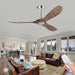 52 in. Wood Ceiling Fan with Remote for Living Room, Walnut Ceiling Fans without Lights, Outdoor Fan for Porch Patio, Ceiling Fan for Sloped Ceiling-7-ErisView