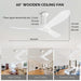 52 in. Wood Ceiling Fan without Lights, 3 Blade Ceiling Fan with Remote Control, Indoor Outdoor Ceiling Fan for Patio Bedroom Living Room-16-ErisView