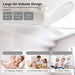 52 in. Wood Ceiling Fan without Lights, 3 Blade Ceiling Fan with Remote Control, Indoor Outdoor Ceiling Fan for Patio Bedroom Living Room-19-ErisView