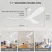 52 in. Wood Ceiling Fan without Lights, 3 Blade Ceiling Fan with Remote Control, Indoor Outdoor Ceiling Fan for Patio Bedroom Living Room-2-ErisView
