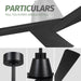 52 in. Wood Ceiling Fans without Lights, 3 Blade Ceiling Fan NO Light, Farmhouse Outdoor Ceiling Fans with Remote for Patio -12-ErisView