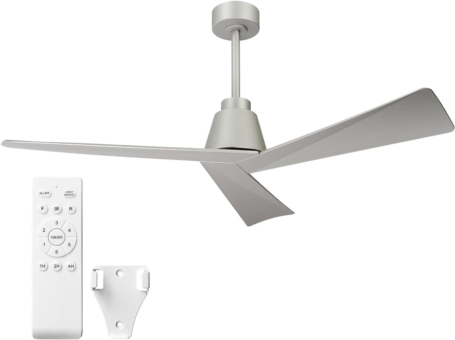52 in. Wood Ceiling Fans without Lights, 3 Blade Ceiling Fan NO Light, Farmhouse Outdoor Ceiling Fans with Remote for Patio -14-ErisView