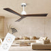 52 in. Wood Ceiling Fans without Lights, 3 Blade Ceiling Fan NO Light, Farmhouse Outdoor Ceiling Fans with Remote for Patio -20-ErisView