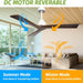 52 in. Wood Ceiling Fans without Lights, 3 Blade Ceiling Fan NO Light, Farmhouse Outdoor Ceiling Fans with Remote for Patio -21-ErisView
