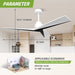 52 in. Wood Ceiling Fans without Lights, 3 Blade Ceiling Fan NO Light, Farmhouse Outdoor Ceiling Fans with Remote for Patio -46-ErisView