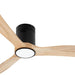52 in. Wood Flush Mount Remote Control Ceiling Fan and Light, Reversible Quiet Natural Wood Ceiling Fans-1-ErisView