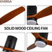 52 in. Wood Low Profile Ceiling Fan with Light and Remote, 3 Blades Flush Mount Ceiling Fan for Living Room Bedroom Dining Room-2-ErisView