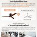 52 in. Wood Low Profile Ceiling Fan with Light and Remote, 3 Blades Flush Mount Ceiling Fan for Living Room Bedroom Dining Room-4-ErisView