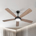 52 in. Vintage Ceiling Fans with Lights, Wood Ceiling Fan with Remote for Bedroom Living Room Outdoor Patio-ErisView