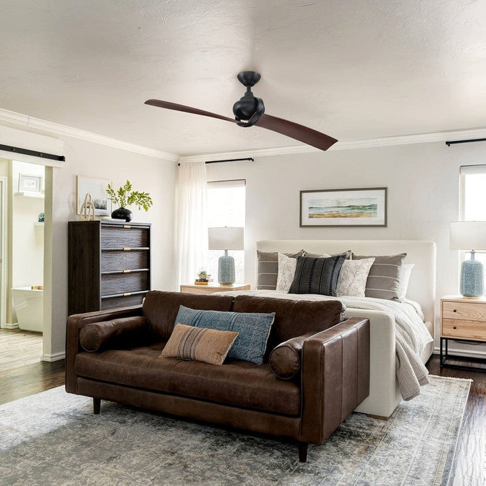 54 in. 2-Blade Modern Ceiling Fan with Remote for Living Room-ErisView