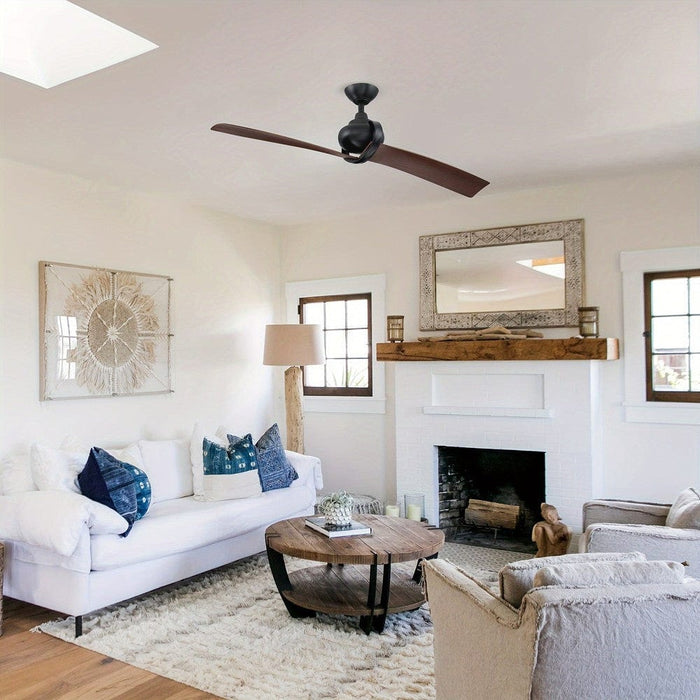 54 in. 2-Blade Modern Ceiling Fan with Remote for Living Room-ErisView