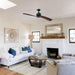 54 in. 2-Blade Modern Ceiling Fan with Remote for Living Room-ErisView