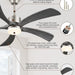 54 in. Black and Gold Ceiling Fan with Lights and Remote, Modern Ceiling Fan with 5 Wood Blades, New Ceiling Fans for Patio Bedroom-13-ErisView