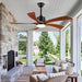54 in. Black and Gold Ceiling Fan with Lights and Remote, Modern Ceiling Fan with 5 Wood Blades, New Ceiling Fans for Patio Bedroom-19-ErisView