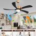 54 in. Black and Gold Ceiling Fan with Lights and Remote, Modern Ceiling Fan with 5 Wood Blades, New Ceiling Fans for Patio Bedroom-5-ErisView