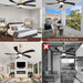 54 in. Black and Gold Ceiling Fan with Lights and Remote, Modern Ceiling Fan with 5 Wood Blades, New Ceiling Fans for Patio Bedroom-8-ErisView