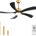 54 in. Black and Gold Ceiling Fan with Lights and Remote, Modern Ceiling Fan with 5 Wood Blades, New Ceiling Fans for Patio Bedroom-1-ErisView