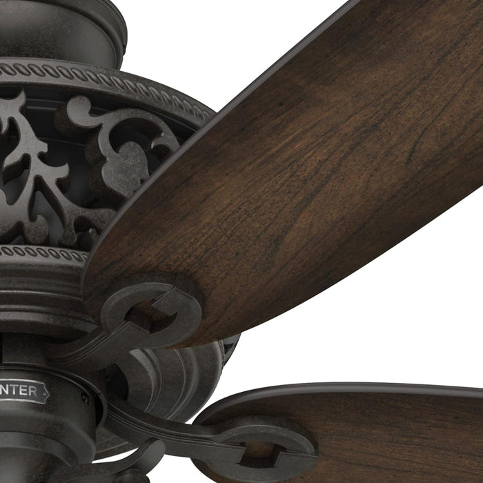 54 in. Bronze Ceiling Fan with LED Light Kit and Handheld Remote, Hugger Ceiling Fan with Light-11-ErisView